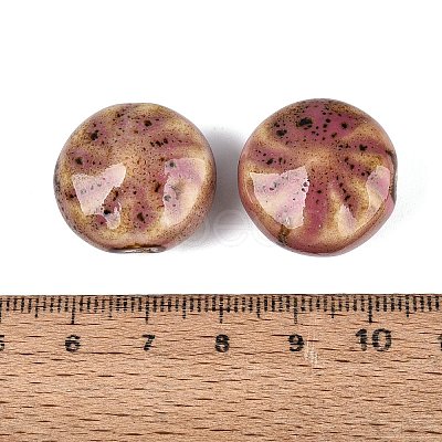 Windmill Spiral Pattern Vintage Handmade Porcelain Beads PORC-N013-19-03-1