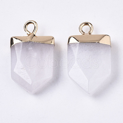 Natural White Jade Pointed Pendants X-G-N326-34M-1