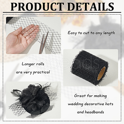 25 Yards Polyester Mesh Ribbons DIY-WH0002-90B-1