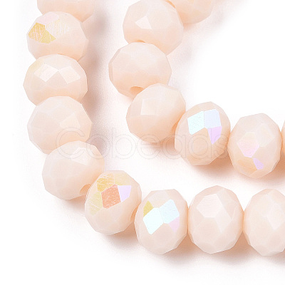 Electroplate Opaque Solid Color Glass Beads Strands EGLA-A034-P2mm-L20-1