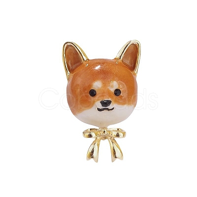 Shiba Inu with Bowknot Enamel Pins PW-WG5A602-01-1