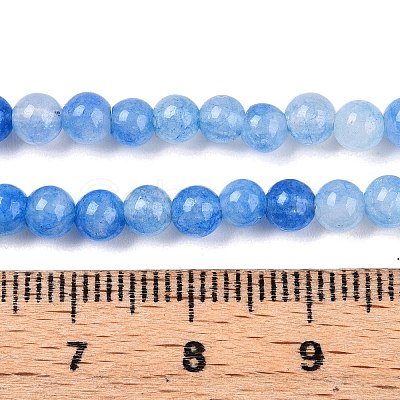 Dyed Natural White Jade Beads Strands G-T140-4mm-A08-1
