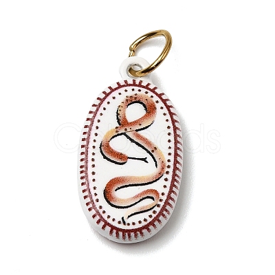 Printing 304 Stainless Steel Pendants STAS-K304-09B-G-1