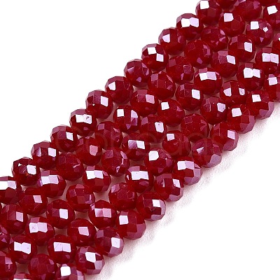 Electroplate Glass Beads Strands EGLA-A044-P3mm-A02-1