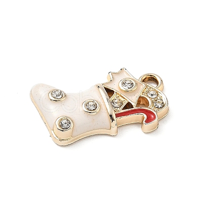 Christmas Themes Alloy Rhinestone Pendants PALLOY-P313-02D-G-1