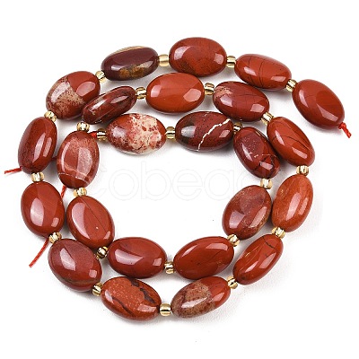 Natural Red Jasper Beads Strands G-H005-A18-02-1