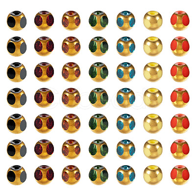 140Pcs 7 Colors Electroplate Glass Beads GLAA-TA0002-65-1