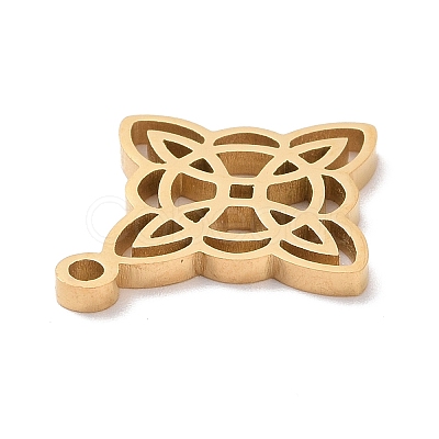 304 Stainless Steel Hollow Pendants STAS-P313-03G-1