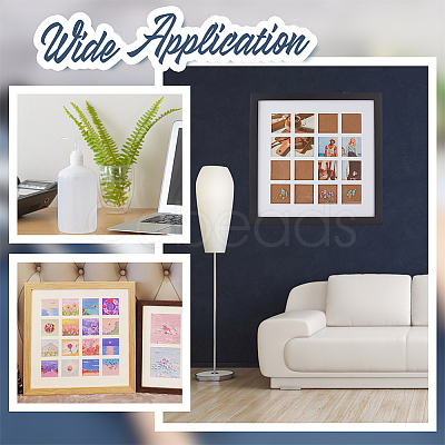 Square Wood Photo Frame Stand DJEW-WH0039-68B-1