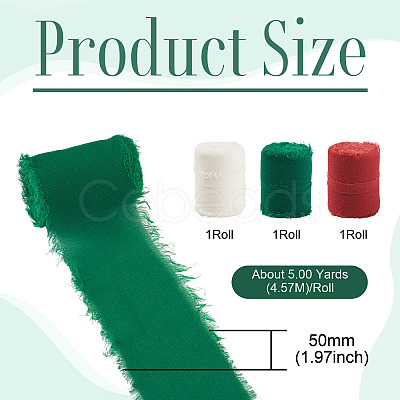 3 Rolls 3 Colors Polyester Ribbon OCOR-TA0003-28B-1