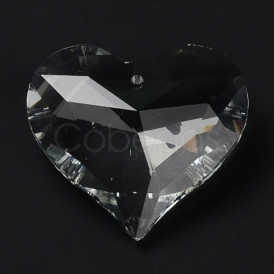 Transparent Glass Pendants GLAA-R223-14B-1