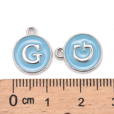 Platinum Plated Alloy Enamel Charms X-ENAM-S118-04G-P-1