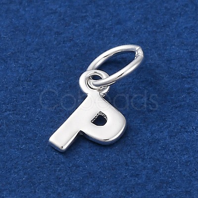 925 Sterling Silver Letter Charms STER-C012-01S-P-1