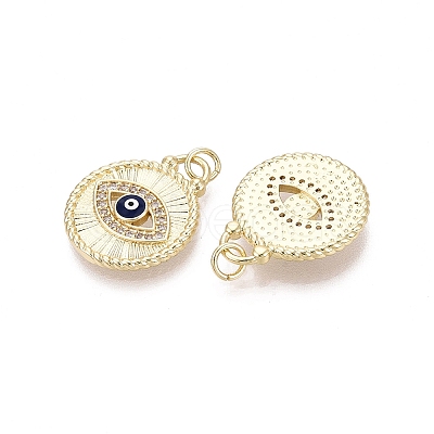 Brass Micro Pave Cubic Zirconia Pendants KK-N287-42G-03-1