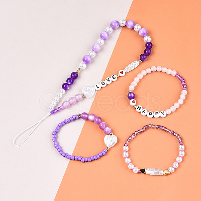 DIY 24 Style Acrylic & ABS Beads Jewelry Making Finding Kit DIY-NB0012-02K-1