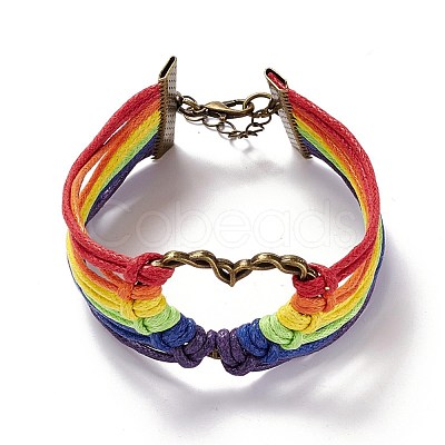 Rainbow Pride Bracelet BJEW-F424-02-1