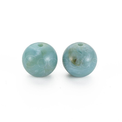 Round Imitation Gemstone Acrylic Beads OACR-R029-12mm-06-1