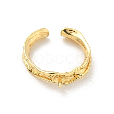 Brass Cup Peg Open Cuff Ring Settings LS-KK-G518-08G-03-1