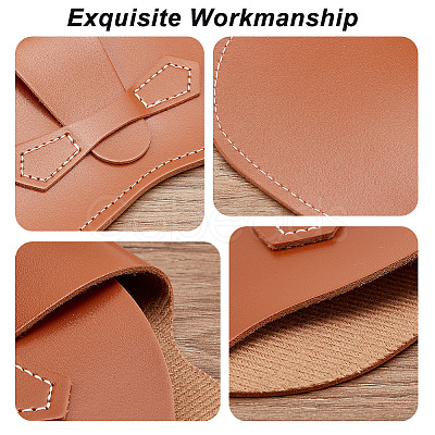 AHADEMAKER 4Pcs 4 Colors Imitation Leather Glasses Cases AJEW-GA0005-46-1