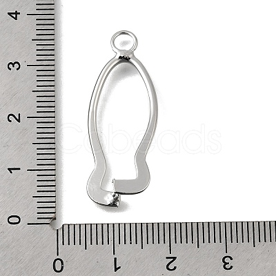 Brass Ice Pick Pinch Bails KK-P306-12E-P-1