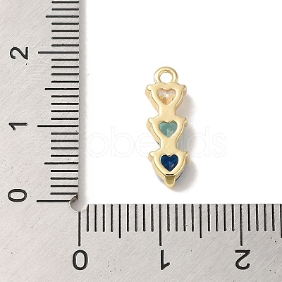 Brass Cubic Zirconia Pendants KK-G499-07G-03-1