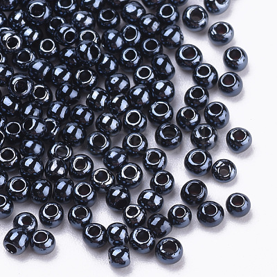 Plated Glass Seed Beads SEED-Q025-2mm-B01-1