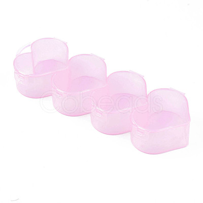 Heart Polypropylene(PP) Bead Storage Container CON-N011-030A-1