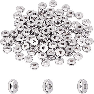 100Pcs 304 Stainless Steel Spacer Beads STAS-UN0057-41-1