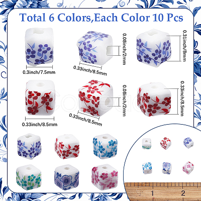 Handmade Porcelain Beads PORC-SC0001-32B-1