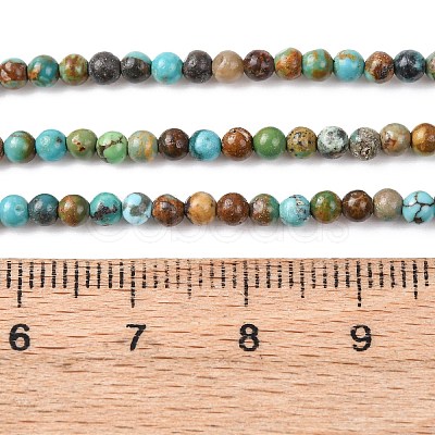 Natural Turquoise Beads Strands G-K366-G01-3mm-1