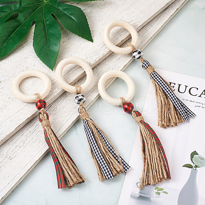 8Pcs 2 Color Wooden Napkin Rings AJEW-CF0001-08-1