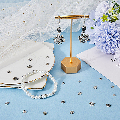 300Pcs 10 Style Tibetan Style Alloy Flower Bead Caps FIND-SC0008-75-1