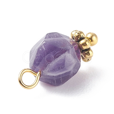 Chakra Theme Natural Tiger Eye & Rose Quartz & Amethyst & Topaz Jade & Red Agate & Amazonite & Sodalite Charms PALLOY-JF01187-1