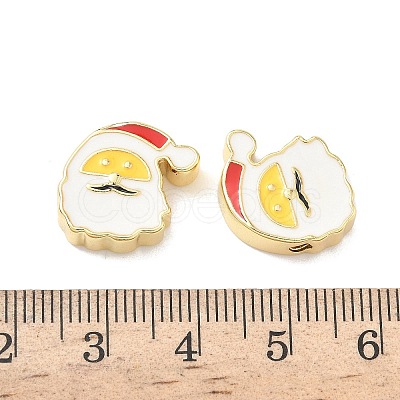 Christmas Brass Enamel Beads KK-I474-G05-1