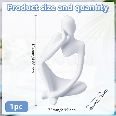 Resin Abstract Thinker Display Decorations AJEW-WH0270-624A-1
