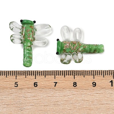 Transparent Lampwork Beads FOIL-I017-01E-1