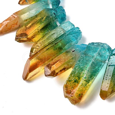 Two Tone Natural Quartz Crystal Beads Strands G-Z131-K01-05-1