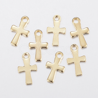 304 Stainless Steel Tiny Cross Charms X-STAS-H436-49-1