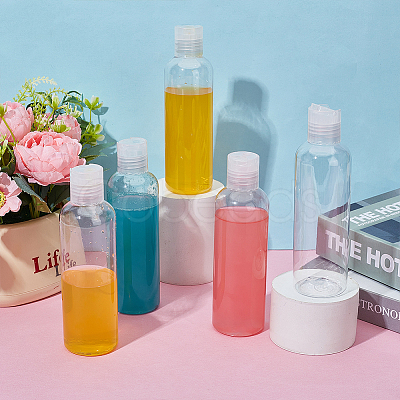 40Pcs PET Plastic Press Cap Transparent Bottles MRMJ-BC0003-53-1