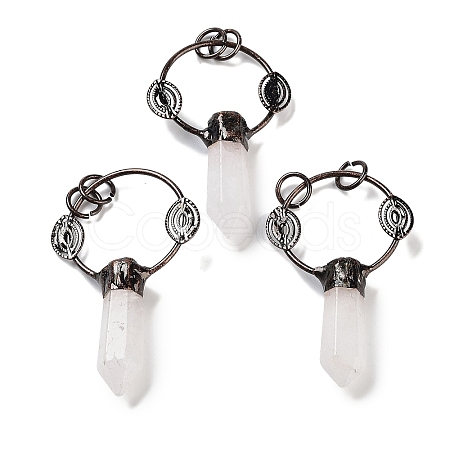 Natural Quartz Crystal Faceted Pointed Bullet Big Pendants G-A221-02B-1