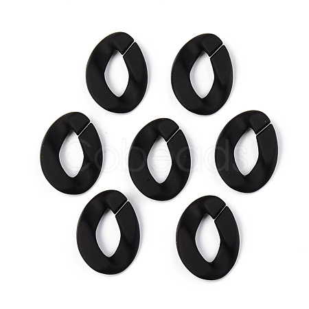 Opaque Spray Painted Acrylic Linking Rings OACR-T024-01-I10-1
