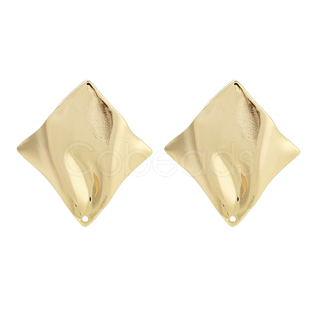 Brass Stud Earrings Findings EJEW-B063-02G-01-1