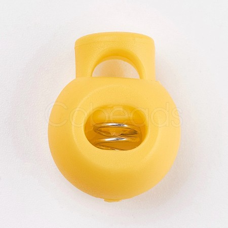 Plastic Iron Spring Cord Locks X-FIND-WH0017-10-1