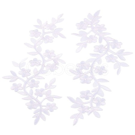 2Pcs Plum Blosssom Cotton Computerized Embroidery Sew on Patches PATC-LP0001-03-1
