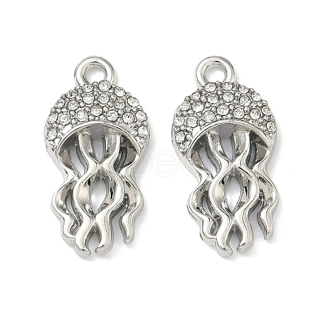 Alloy Crystal Rhinestone Pendants X-FIND-G108-04B-P-1