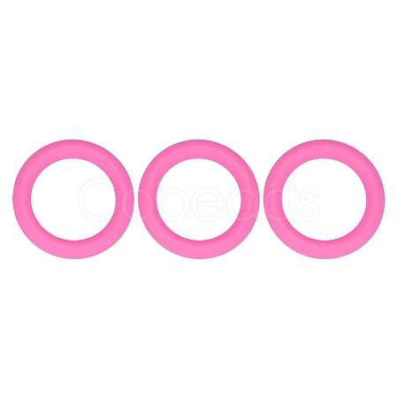 3Pcs Ring Silicone Focal Beads JX895J-01-1