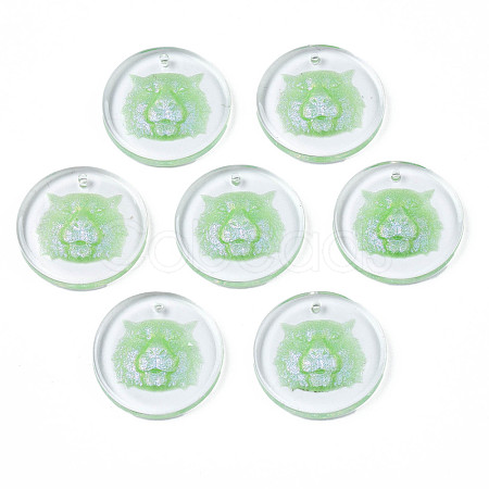 Transparent Resin Pendants RESI-N030-007C-1