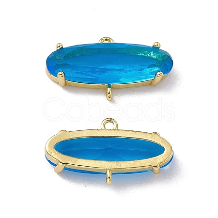 Rack Plating Brass Connector Charms KK-M231-15G-B-1