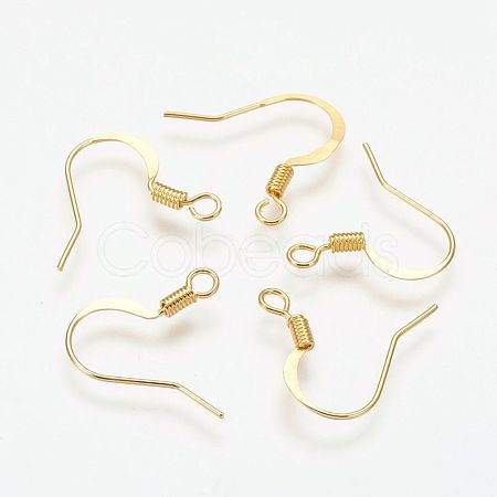 Brass French Earring Hooks KK-Q366-G-NF-1
