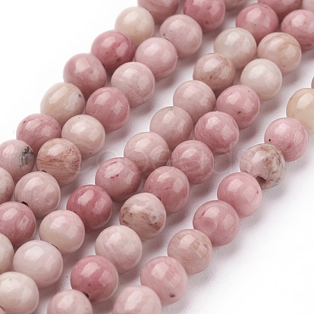 Natural Rhodonite Beads Strands G-G099-8mm-33-1